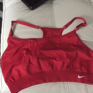 Red Nike sports bra